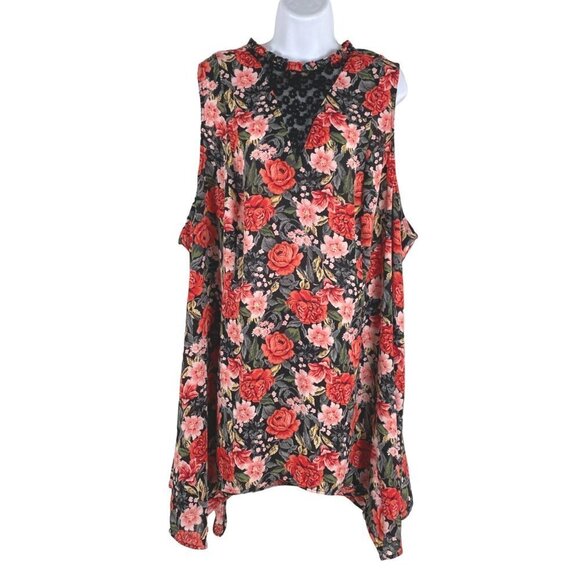 Torrid Georgette Tunic Tank Top Women's 5X Floral Sleeveless Chiffon NWT - Picture 1 of 11